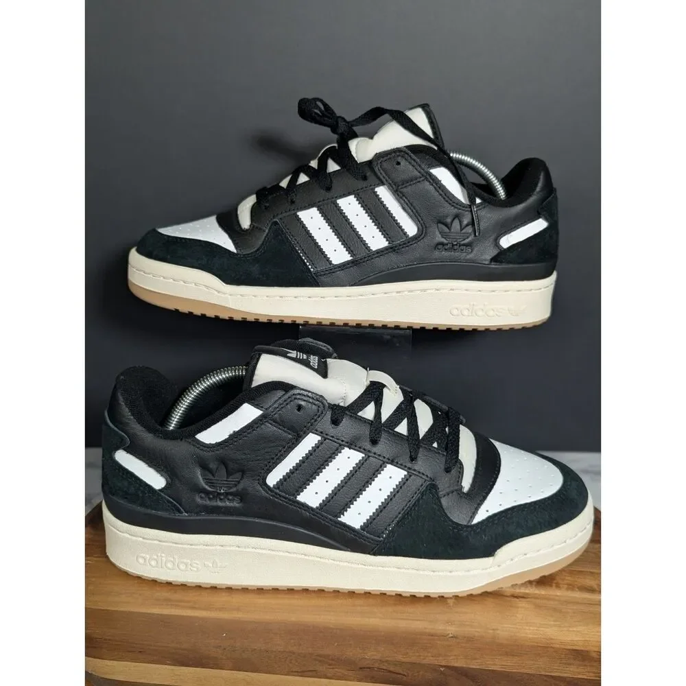 Adidas Forum Low Classic Mens Size 10 Core Black White Gum Sole NWOB ID6857